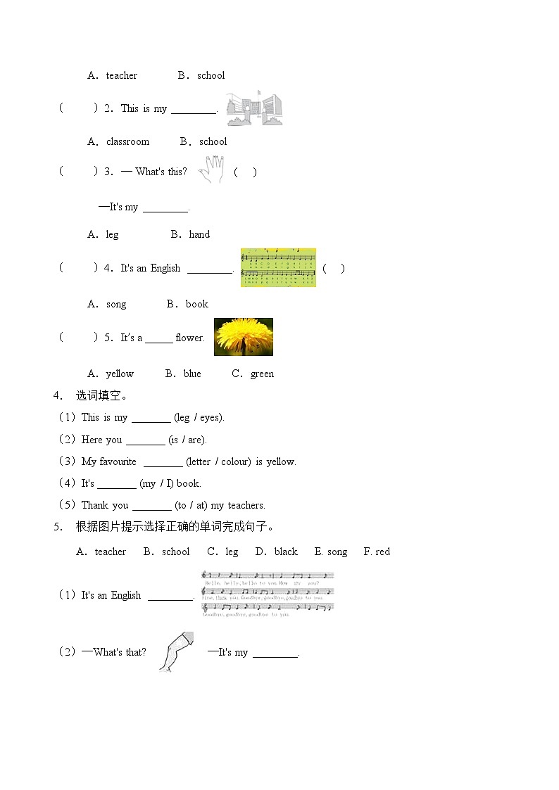 【单元专项】外研版（三起）三下Module 1-选词填空题（含答案）02
