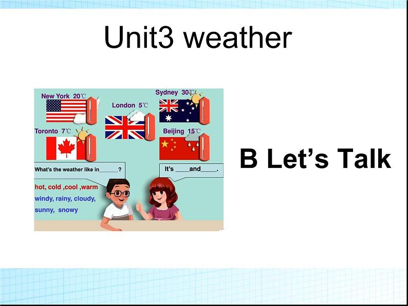 人教PEP版（三年级起点）英语四年级下册-03Unit 3 Weather-课件04第1页