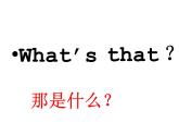 Lesson F What’s That课件PPT