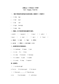 小学英语人教版 (PEP)四年级下册Unit 6 Shopping Part A课后测评