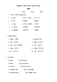 英语四年级下册Module 1模块综合与测试单元测试课后作业题