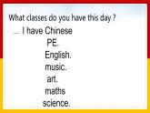 Unit 1 School Subjects Lesson 3 课件