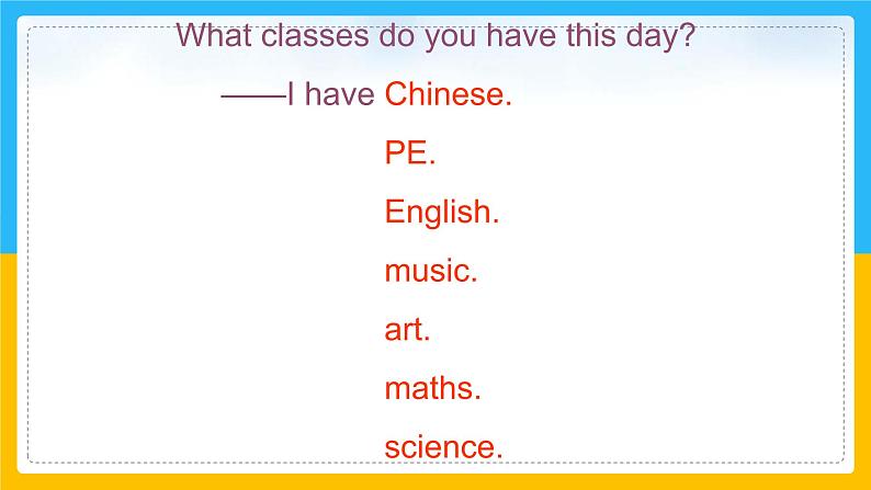 Unit 1 School Subjects Lesson 3 课件05