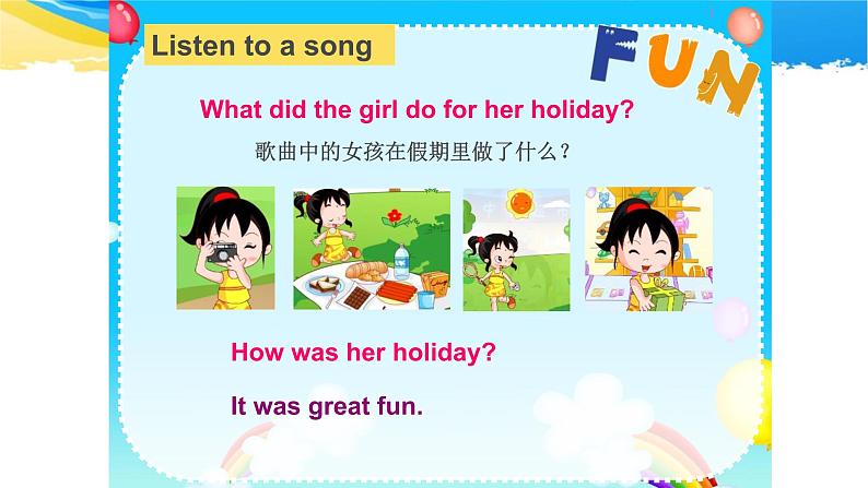 牛津译林版六年级上册同步备课 3 Holiday fun 教学PPT课件第2页