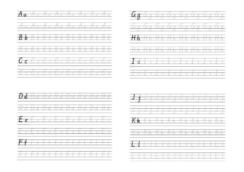 小学英语三年级26个英文字母描红(打印版)学案01