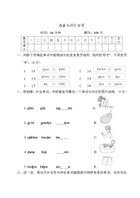 人教版PEP英语五年级下册——语音与词汇专项【含答案】练习题