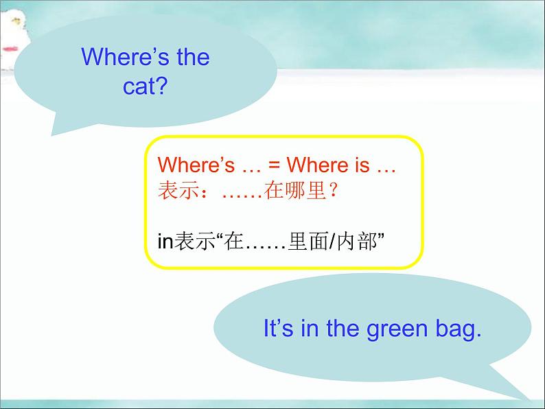 Unit 2 Where's the cat课件PPT02