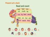 三年级上册英语教学课件 Unit 3 《Look at me!》第六课时 part B Start to read & Let's check & Let's sing 人教PEP