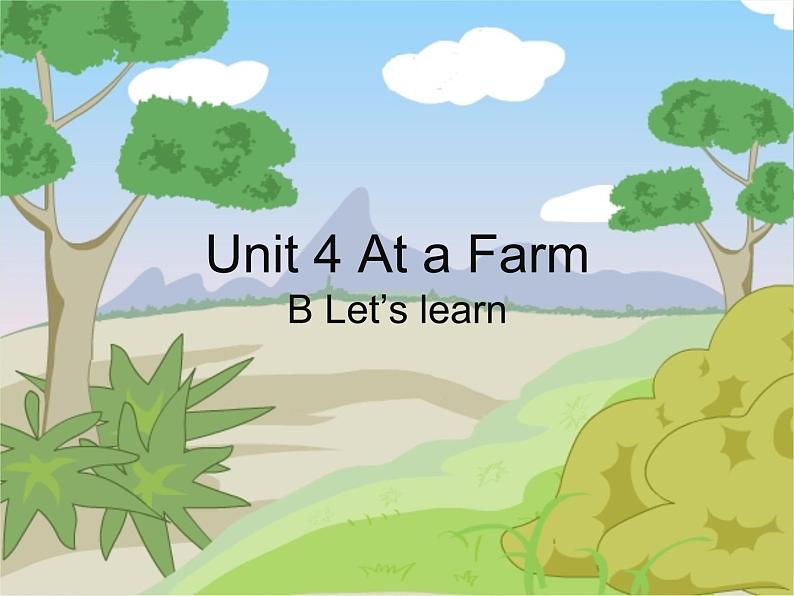 人教PEP版英语四年级下册《Unit_4_B_Let 's_learn_》课件第1页