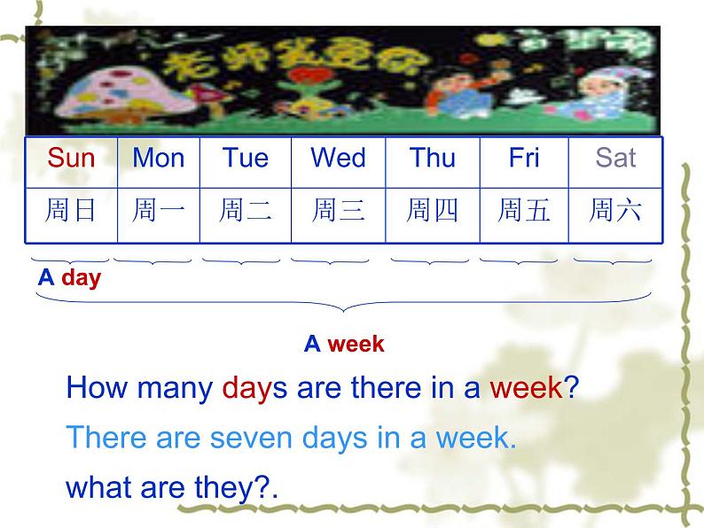四年级下册英语课件－Unit4 There are seven days in a week.(Lesson19) ｜人教精通版04