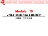 外研版（三年级起点）五年级下册M10 U2 I'm in new york now. 课件