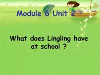 小学英语外研版 (三年级起点)三年级下册Unit 2  What does Lingling have at school?图文课件ppt