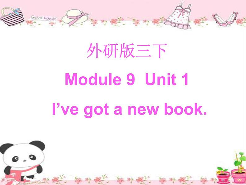 三年级英语下册课件-Module 9 Unit 1 I've got a new book-外研版（三起）01