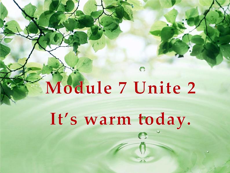 三年级英语下册课件-Module 7 Unit 2 It's warm today15-外研版（三起）01