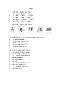 小学英语Unit 7 In the classroom习题