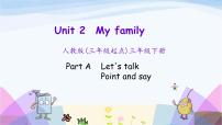 小学英语Unit 2 My family Part A背景图课件ppt