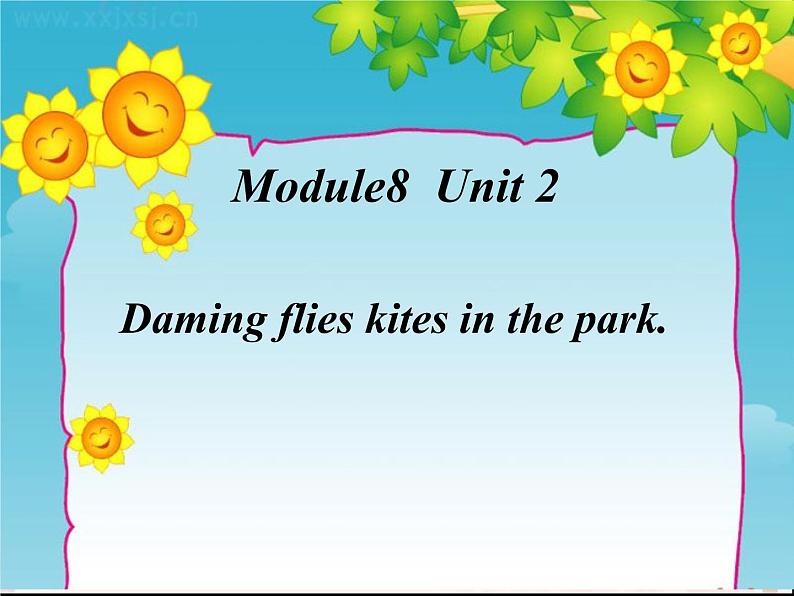 三年级英语下册课件-Module 8 Unit 2 Daming flies a kite in the park146-外研版（三起）第1页