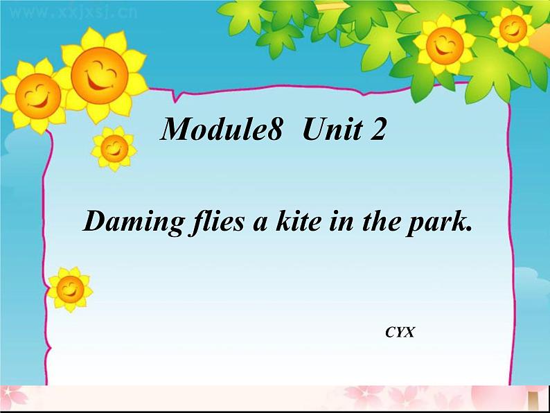 三年级英语下册课件-Module 8 Unit 2 Daming flies a kite in the park154-外研版（三起）01