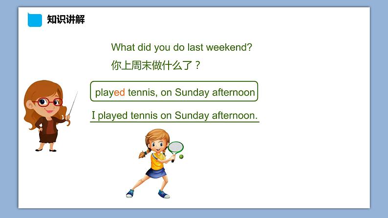 小学英语六年级下册—Lesson 4 What did you do last Saturday？（第1课时） 课件（科普版）第8页