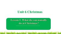 鲁科版 (五四制)五年级上册Unit 6 ChristmasLesson 1 What do you usually do at Christmas?图文ppt课件