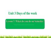 鲁科版五四制4上英语Unit 3 Days of the week Lesson 3 What do you do on Saturday?（课件）