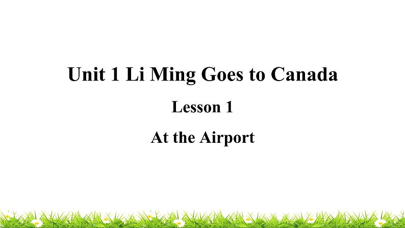 翼教版六上英语教学课件Lesson 1 At the Airport01