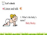 翼教版六上英语教学课件Lesson 6 Baby Becky at Home