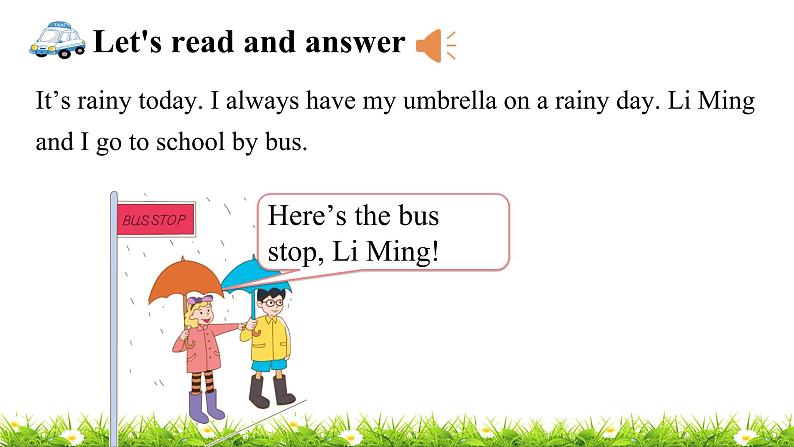 翼教版六上英语教学课件Lesson 7 On the School Bus08