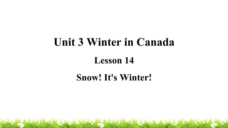 翼教版六上英语教学课件Lesson 14 Snow! It's Winter!01