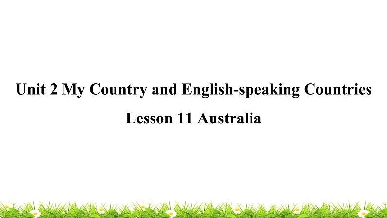 翼教版五上英语教学课件Lesson 11 Australia01