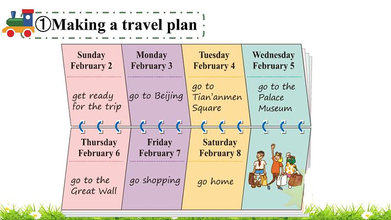 翼教版五上英语教学课件Lesson 17 The Travel Plan07