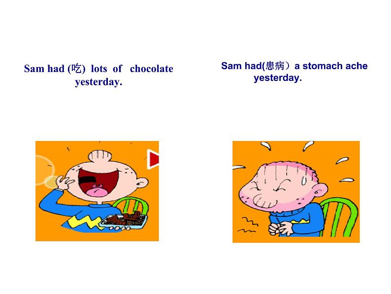 四年级英语下册课件-Module 10 Unit 2 Sam had lots of chocolate8-外研版（三起）第6页