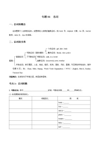 专题01 名词_备战2022年小升初英语必考语法和题型