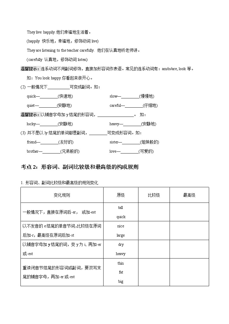 专题05 形容词与副词_备战2022年小升初英语必考语法和题型02