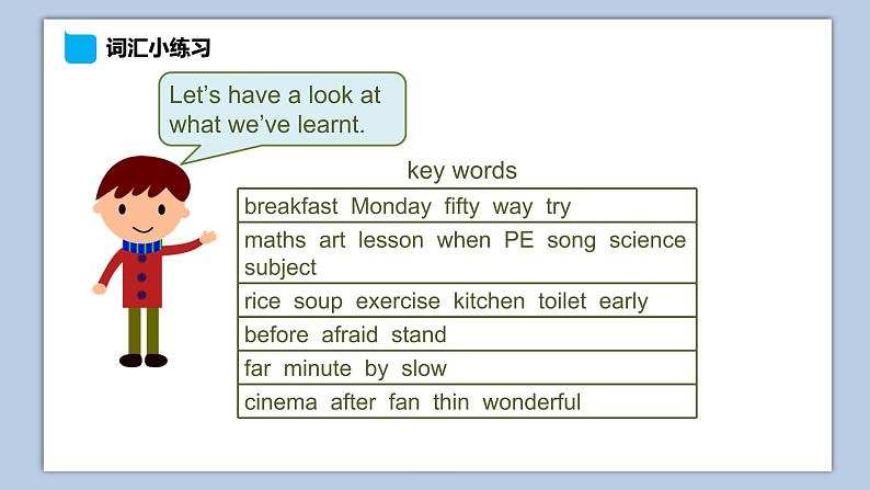 小学英语五年级下册—Lesson 12 Revision（第1课时） 课件（科普版）03