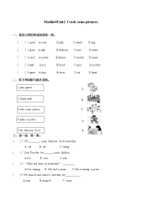 小学英语外研版 (三年级起点)四年级下册Module 8Unit 2 I took some pictures.课后复习题