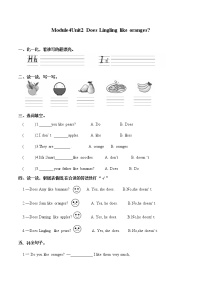 2020-2021学年Module 4Unit 2  Does Lingling like oranges?精练