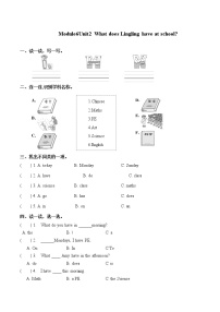 小学Unit 2  What does Lingling have at school?测试题