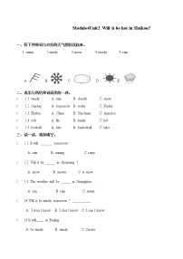 小学英语Unit 2 Will it be hot in Haikou?课时训练