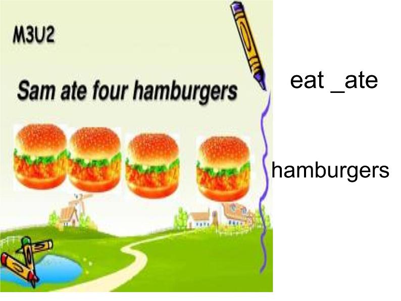 五年级英语下册课件-Module 3 Unit 2 Sam ate four hamburgers.163-外研版（三起）第3页