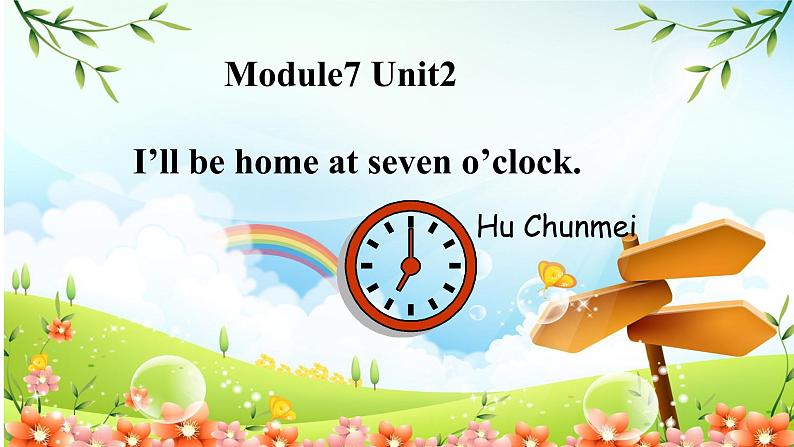 五年级英语下册课件-Module 7 Unit 2 I 'll be home at seven o 'clock57-外研版（三起）第1页