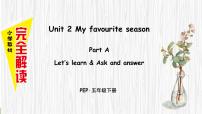 人教版 (PEP)五年级下册Unit 2 My favourite season Part B背景图课件ppt