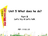 小学英语人教版 (PEP)六年级上册Unit 5 What does he do? Part B评课课件ppt