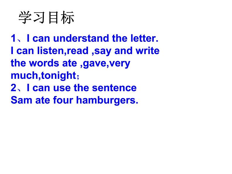 五年级英语下册课件-Module 3 Unit 2 Sam ate four hamburgers.249-外研版（三起）02