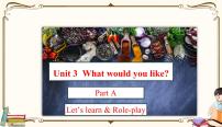 小学英语人教版 (PEP)五年级上册Unit 3 What would you like? Part A课堂教学课件ppt