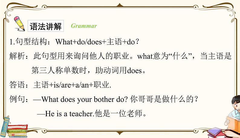 人教版 (PEP)六年级上册英语——Unit 5 What does he do?Part A1课件PPT06