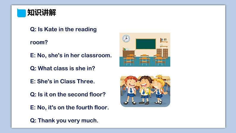 小学英语六年级上册—Lesson 6 It's on the fifth floor（第1课时） 课件（科普版）04