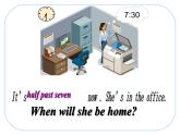 五年级英语下册课件-Module 7 Unit 2 I'll be home at seven o'clock-外研版（三起）