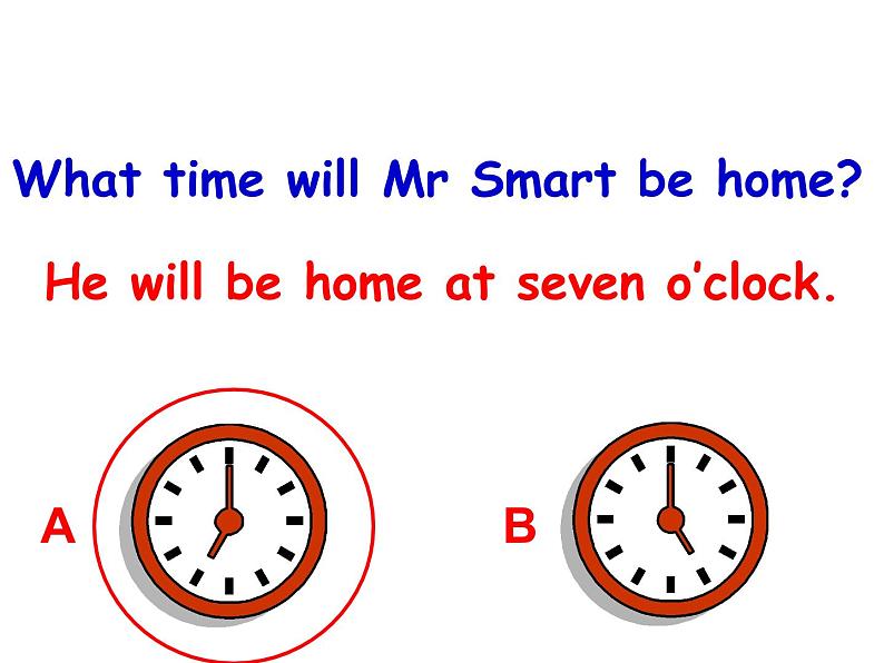 五年级英语下册课件-Module 7 Unit 2 I'll be home at seven o'clock-外研版（三起）07