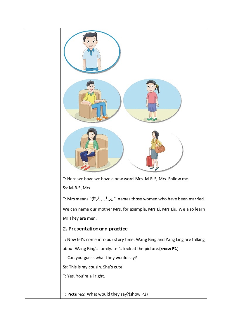 Unit 1 She's my aunt Period 3课件+教案+同步练习03